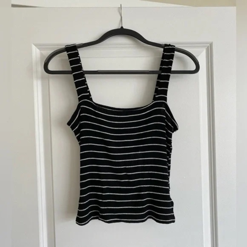 Urban Outfitters Black and White Striped Tank Top
